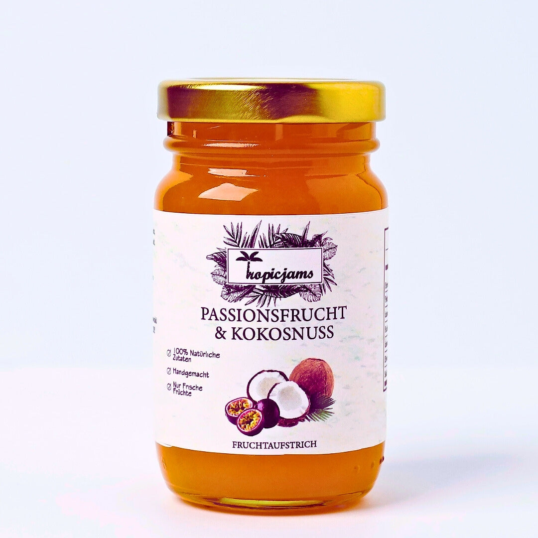 Tropicjams Passionsfrucht & Kokosnuss Fruchtaufstrich 150 g