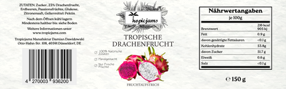 Tropicjams Tropische Drachenfrucht Fruchtaufstrich 150 g